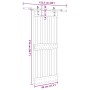 Puerta corredera con herrajes madera maciza de pino 80x210 cm en Puertas | Comprar online en Foru.es