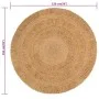 Alfombra de área trenzada a mano redonda yute 150 cm de vidaXL, Alfombras - Ref: Foro24-344951, Precio: 92,57 €, Descuento: %
