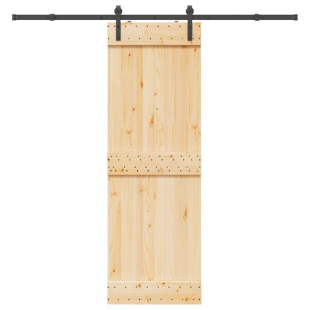 Puerta corredera con herrajes madera maciza de pino 70x210 cm en Puertas | Comprar online en Foru.es