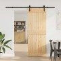 Puerta corredera con herrajes madera maciza de pino 80x210 cm en Puertas | Comprar online en Foru.es