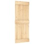 Puerta corredera con herrajes madera maciza de pino 80x210 cm en Puertas | Comprar online en Foru.es