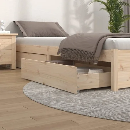 Bettschubladen 4 Einheiten aus massivem Kiefernholz von vidaXL, Betten und Zubehör - Ref: Foro24-814999, Preis: 101,35 €, Rab...