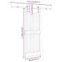 Puerta corredera con herrajes madera maciza de pino 80x210 cm en Puertas | Comprar online en Foru.es