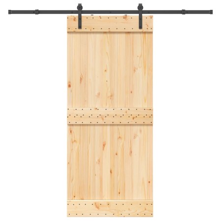 Puerta corredera con herrajes madera maciza de pino 90x210 cm en Puertas | Comprar online en Foru.es