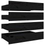 Cajones de cama 4 unidades madera maciza de pino negro de vidaXL, Camas y accesorios - Ref: Foro24-814998, Precio: 100,96 €, ...