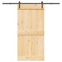 Puerta corredera con herrajes madera maciza de pino 100x210 cm en Puertas | Comprar online en Foru.es