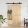 Puerta corredera con herrajes madera maciza de pino 80x210 cm en Puertas | Comprar online en Foru.es