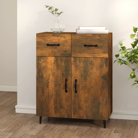 Aparador de madera de ingeniería roble ahumado 69,5x34x90 cm de vidaXL, Aparadores - Ref: Foro24-817360, Precio: 69,53 €, Des...