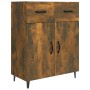 Aparador de madera de ingeniería roble ahumado 69,5x34x90 cm de vidaXL, Aparadores - Ref: Foro24-817360, Precio: 69,53 €, Des...