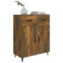 Aparador de madera de ingeniería roble ahumado 69,5x34x90 cm de vidaXL, Aparadores - Ref: Foro24-817360, Precio: 69,53 €, Des...