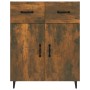 Aparador de madera de ingeniería roble ahumado 69,5x34x90 cm de vidaXL, Aparadores - Ref: Foro24-817360, Precio: 69,53 €, Des...