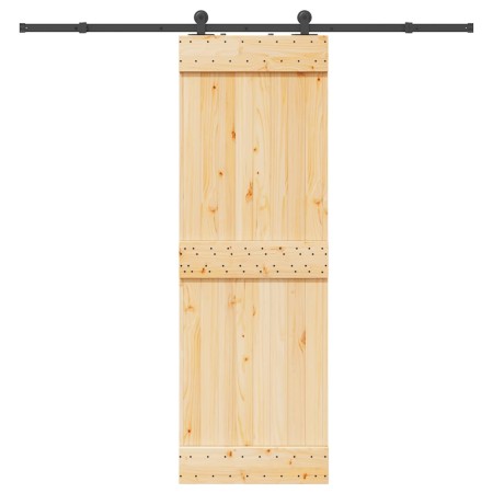 Puerta corredera con herrajes madera maciza de pino 70x210 cm en Puertas | Comprar online en Foru.es