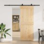Puerta corredera con herrajes madera maciza de pino 80x210 cm en Puertas | Comprar online en Foru.es