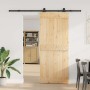 Puerta corredera con herrajes madera maciza de pino 85x210 cm en Puertas | Comprar online en Foru.es
