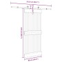 Puerta corredera con herrajes madera maciza de pino 90x210 cm en Puertas | Comprar online en Foru.es
