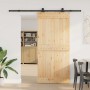 Puerta corredera con herrajes madera maciza de pino 95x210 cm en Puertas | Comprar online en Foru.es