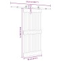 Puerta corredera con herrajes madera maciza de pino 95x210 cm en Puertas | Comprar online en Foru.es