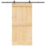 Puerta corredera con herrajes madera maciza de pino 100x210 cm en Puertas | Comprar online en Foru.es