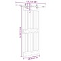 Puerta corredera con herrajes madera maciza de pino 80x210 cm en Puertas | Comprar online en Foru.es