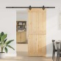 Puerta corredera con herrajes madera maciza de pino 80x210 cm en Puertas | Comprar online en Foru.es