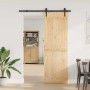 Puerta corredera con herrajes madera maciza de pino 80x210 cm en Puertas | Comprar online en Foru.es