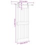 Puerta corredera con herrajes madera maciza de pino 80x210 cm en Puertas | Comprar online en Foru.es