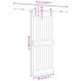 Puerta corredera con herrajes madera maciza de pino 80x210 cm en Puertas | Comprar online en Foru.es