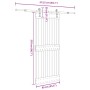 Puerta corredera con herrajes madera maciza de pino 85x210 cm en Puertas | Comprar online en Foru.es