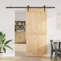 Puerta corredera con herrajes madera maciza de pino 90x210 cm en Puertas | Comprar online en Foru.es