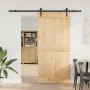 Puerta corredera con herrajes madera maciza de pino 95x210 cm en Puertas | Comprar online en Foru.es