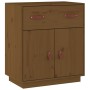 Aparador de madera maciza de pino marrón miel 65,5x40x75 cm de vidaXL, Aparadores - Ref: Foro24-820130, Precio: 112,34 €, Des...