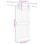 Puerta corredera con herrajes madera maciza de pino 95x210 cm en Puertas | Comprar online en Foru.es