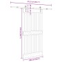 Puerta corredera con herrajes madera maciza de pino 100x210 cm en Puertas | Comprar online en Foru.es