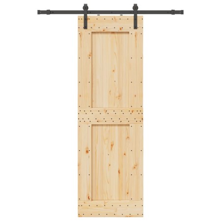 Puerta corredera con herrajes madera maciza de pino 70x210 cm en Puertas | Comprar online en Foru.es