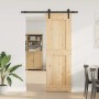 Puerta corredera con herrajes madera maciza de pino 70x210 cm en Puertas | Comprar online en Foru.es