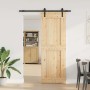 Puerta corredera con herrajes madera maciza de pino 80x210 cm en Puertas | Comprar online en Foru.es