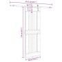 Puerta corredera con herrajes madera maciza de pino 80x210 cm en Puertas | Comprar online en Foru.es