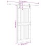 Puerta corredera con herrajes madera maciza de pino 95x210 cm en Puertas | Comprar online en Foru.es