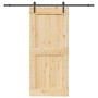 Puerta corredera con herrajes madera maciza de pino 100x210 cm en Puertas | Comprar online en Foru.es