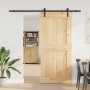 Puerta corredera con herrajes madera maciza de pino 100x210 cm en Puertas | Comprar online en Foru.es