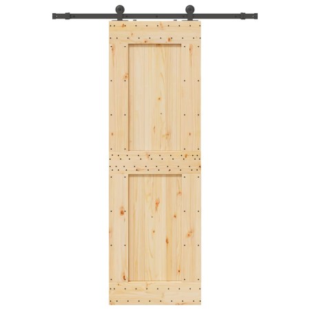 Puerta corredera con herrajes madera maciza de pino 70x210 cm en Puertas | Comprar online en Foru.es