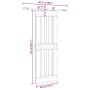Puerta corredera con herrajes madera maciza de pino 80x210 cm en Puertas | Comprar online en Foru.es