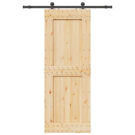 Puerta corredera con herrajes madera maciza de pino 85x210 cm en Puertas | Comprar online en Foru.es