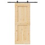 Puerta corredera con herrajes madera maciza de pino 85x210 cm en Puertas | Comprar online en Foru.es