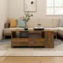 Mesa de centro madera de ingeniería roble ahumado 102x55x42 cm de vidaXL, Mesas de centro - Ref: Foro24-816934, Precio: 68,74...