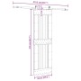 Puerta corredera con herrajes madera maciza de pino 70x210 cm en Puertas | Comprar online en Foru.es