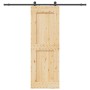 Puerta corredera con herrajes madera maciza de pino 80x210 cm en Puertas | Comprar online en Foru.es