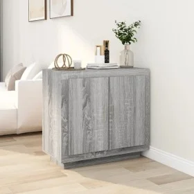 Aparador de madera contrachapada gris Sonoma 80x40x75 cm de vidaXL, Aparadores - Ref: Foro24-817235, Precio: 68,23 €, Descuen...