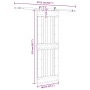 Puerta corredera con herrajes madera maciza de pino 80x210 cm en Puertas | Comprar online en Foru.es