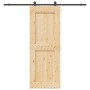 Puerta corredera con herrajes madera maciza de pino 85x210 cm en Puertas | Comprar online en Foru.es